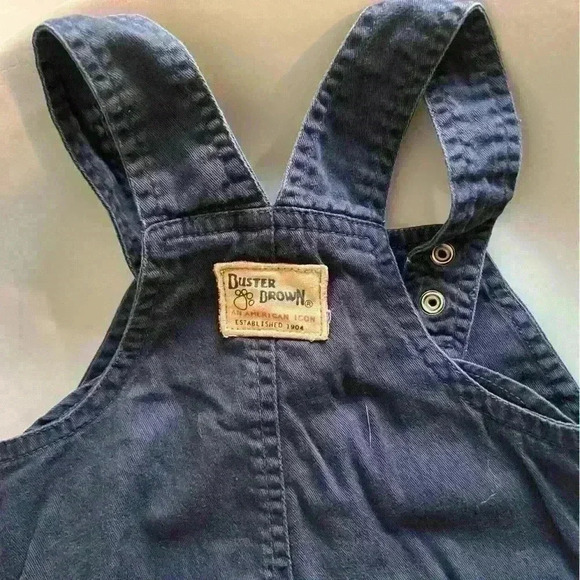 Vintage 100% cotton bear embroidered overalls 24 months bibs toddler infant boy - Picture 5 of 6